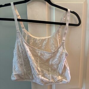 White Lace Bralette Tank